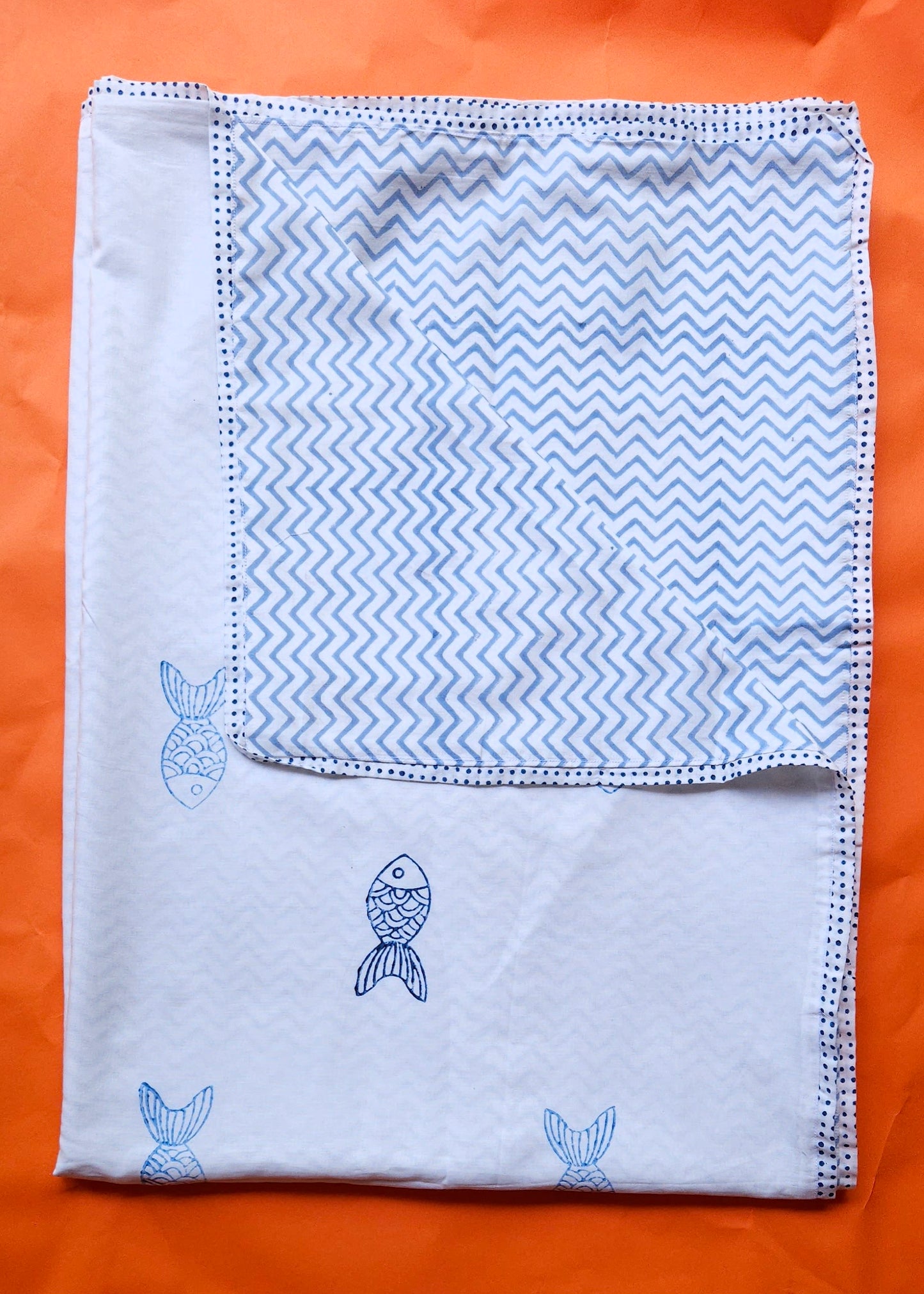 Blue Leheriya and Fishy Reversible Dohar